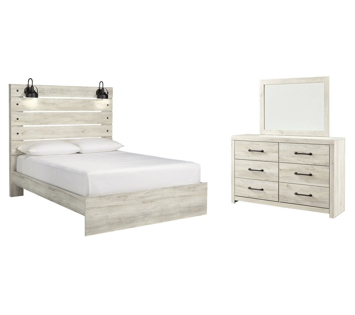 Cambeck Beige Panel Bedroom Set with Storage