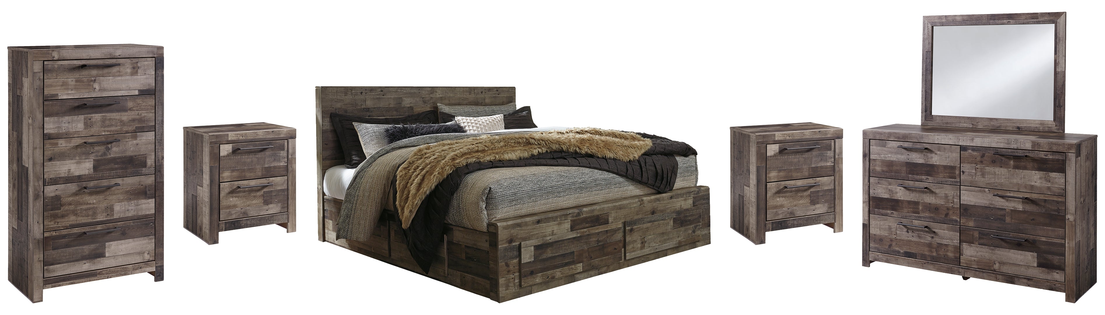 Derekson Grey Panel Bedroom Set