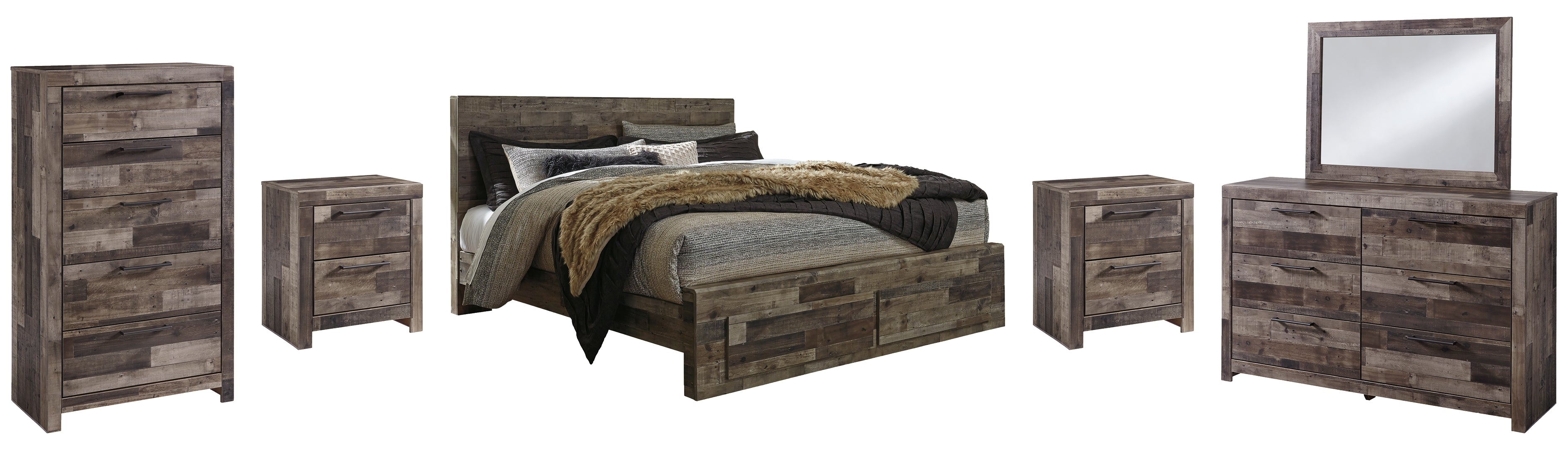 Derekson Grey Panel Bedroom Set