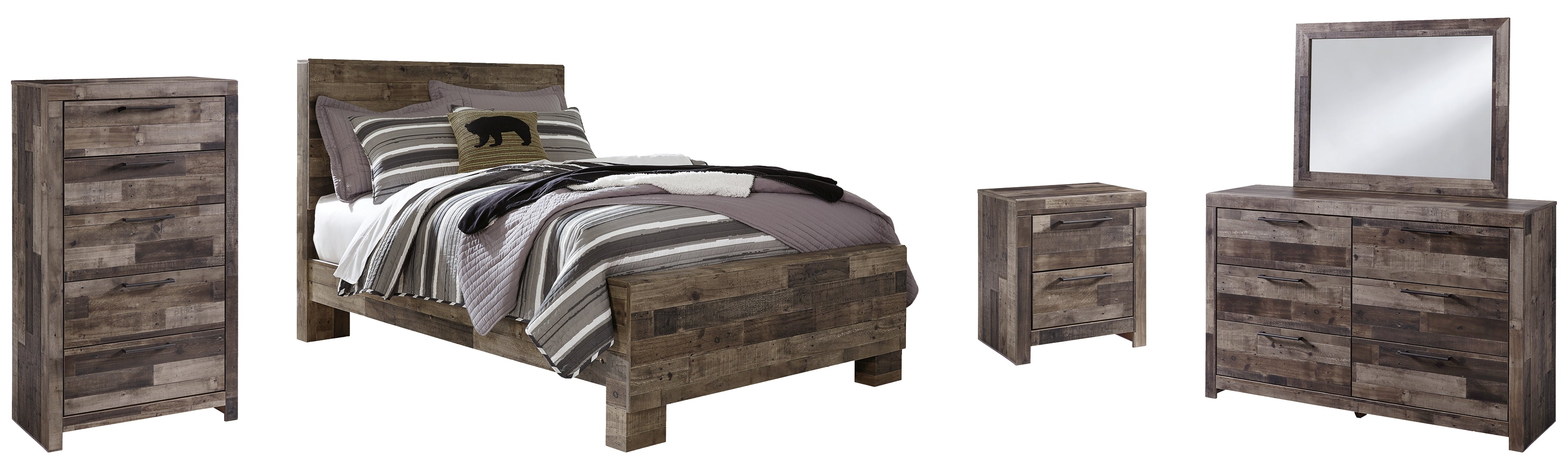 Derekson Grey Panel Bedroom Set