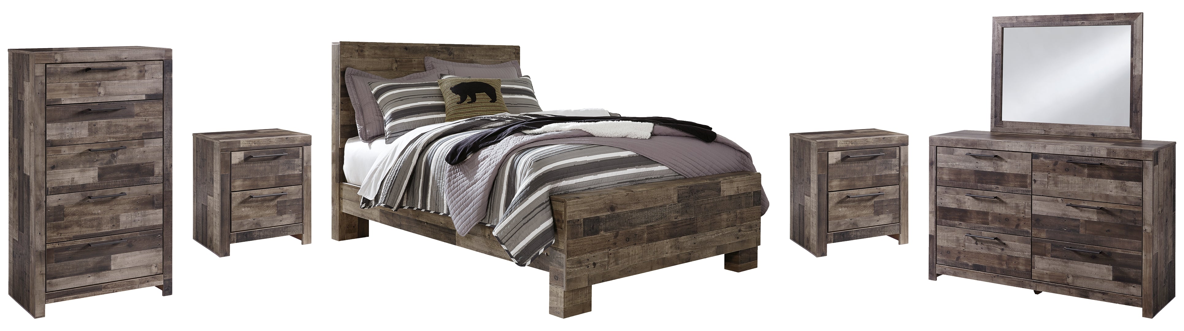 Derekson Grey Panel Bedroom Set