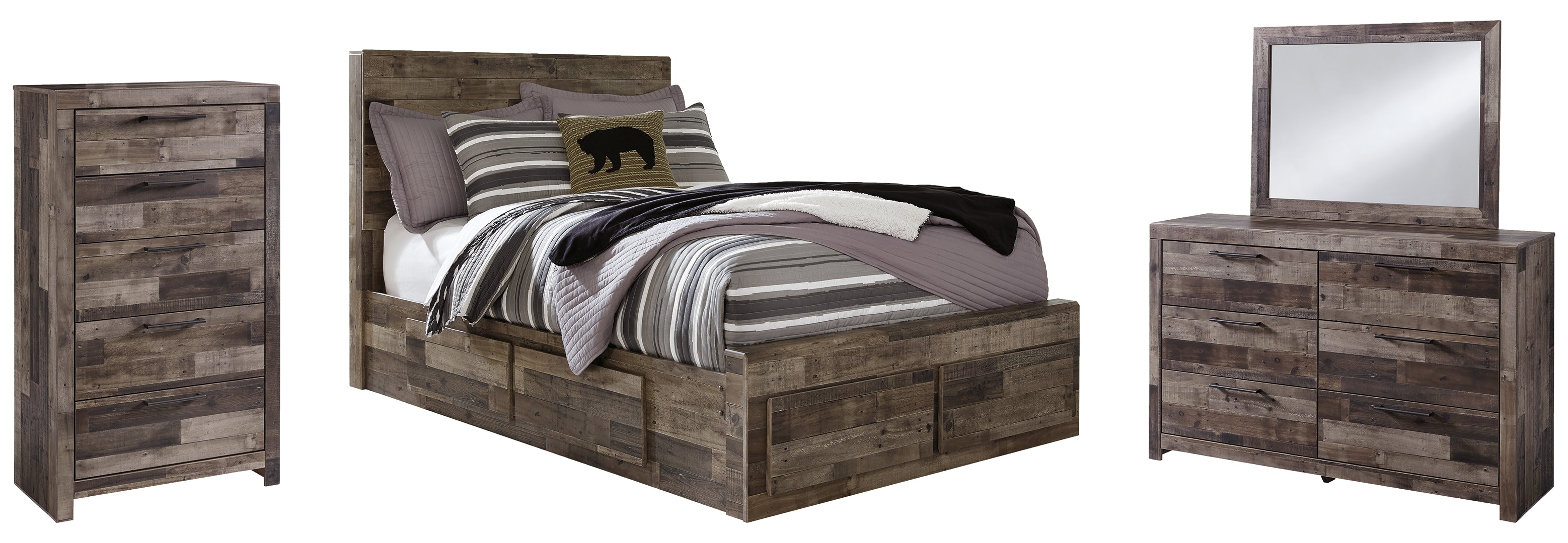 Derekson Grey Panel Bedroom Set