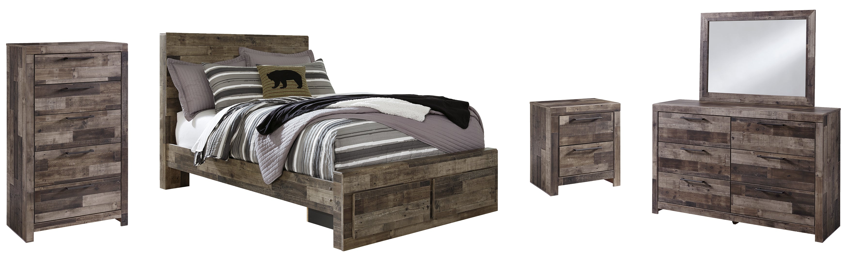 Derekson Grey Panel Bedroom Set