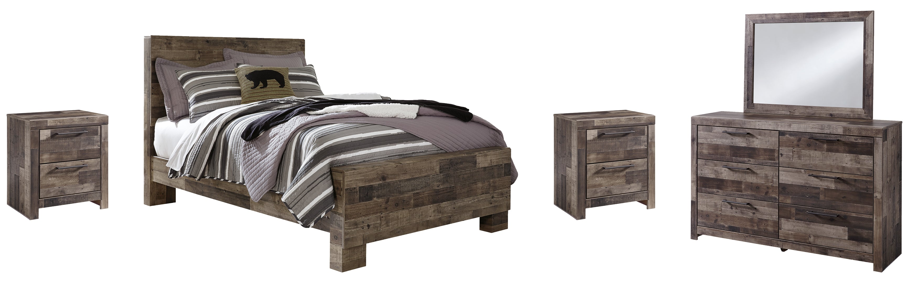Derekson Grey Panel Bedroom Set