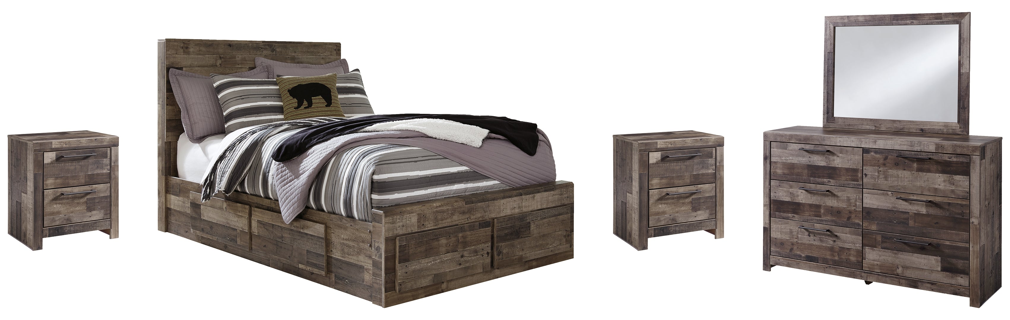 Derekson Grey Panel Bedroom Set
