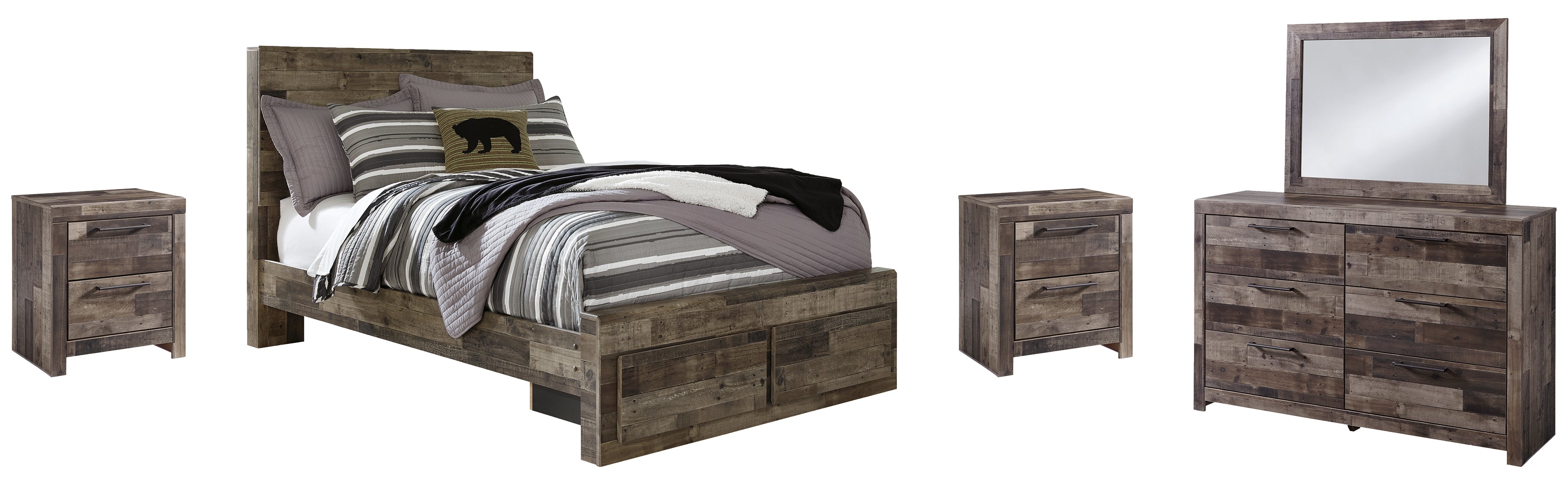 Derekson Grey Panel Bedroom Set