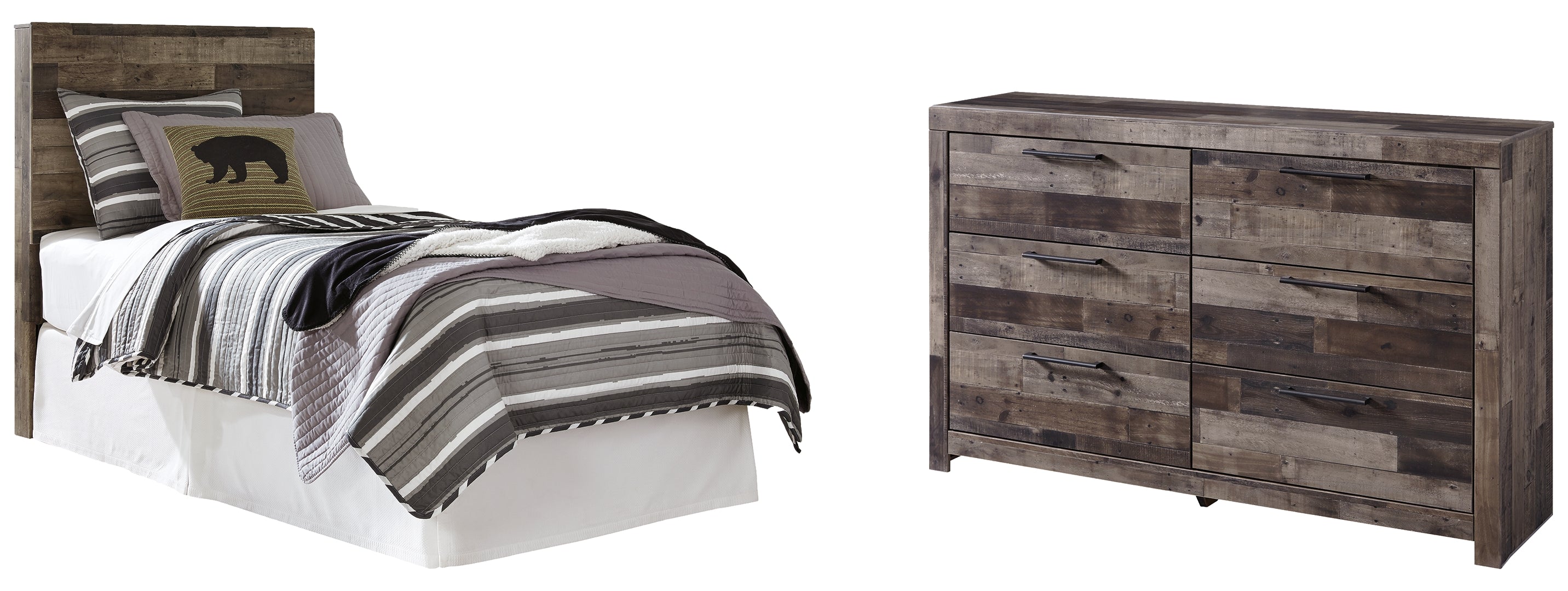 Derekson Brown Panel Bedroom Set with Storage