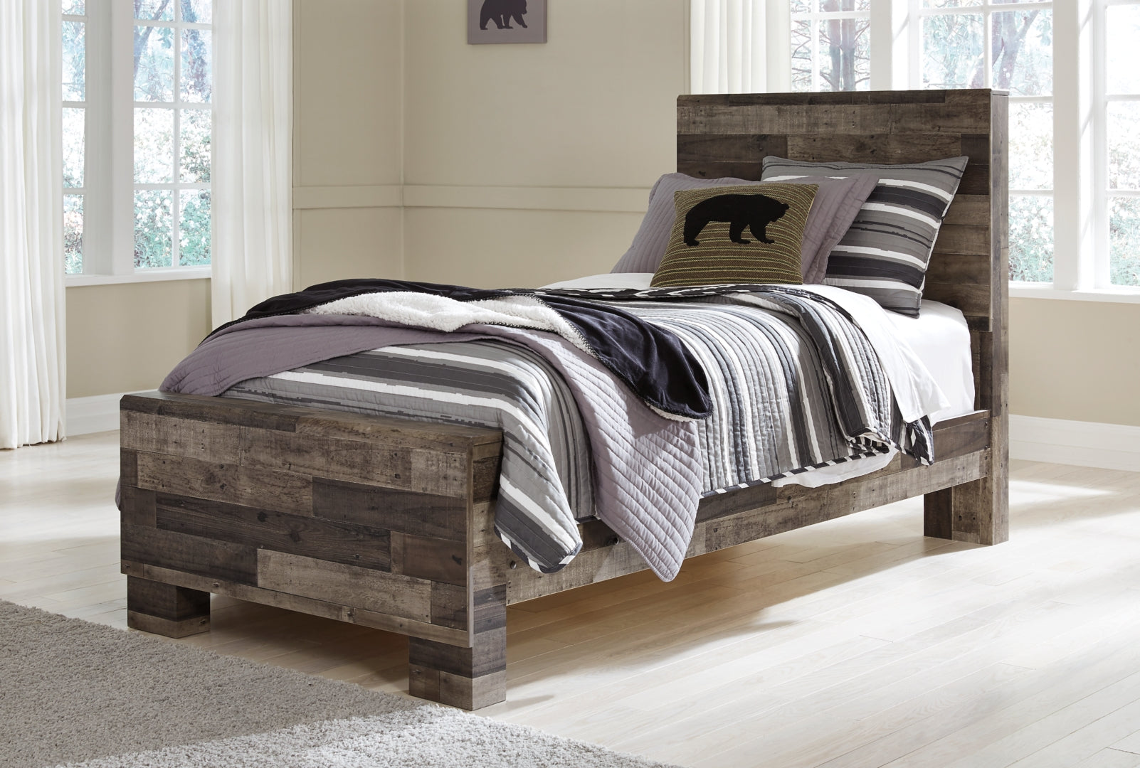 Derekson Panel Bed with Storage Drawers