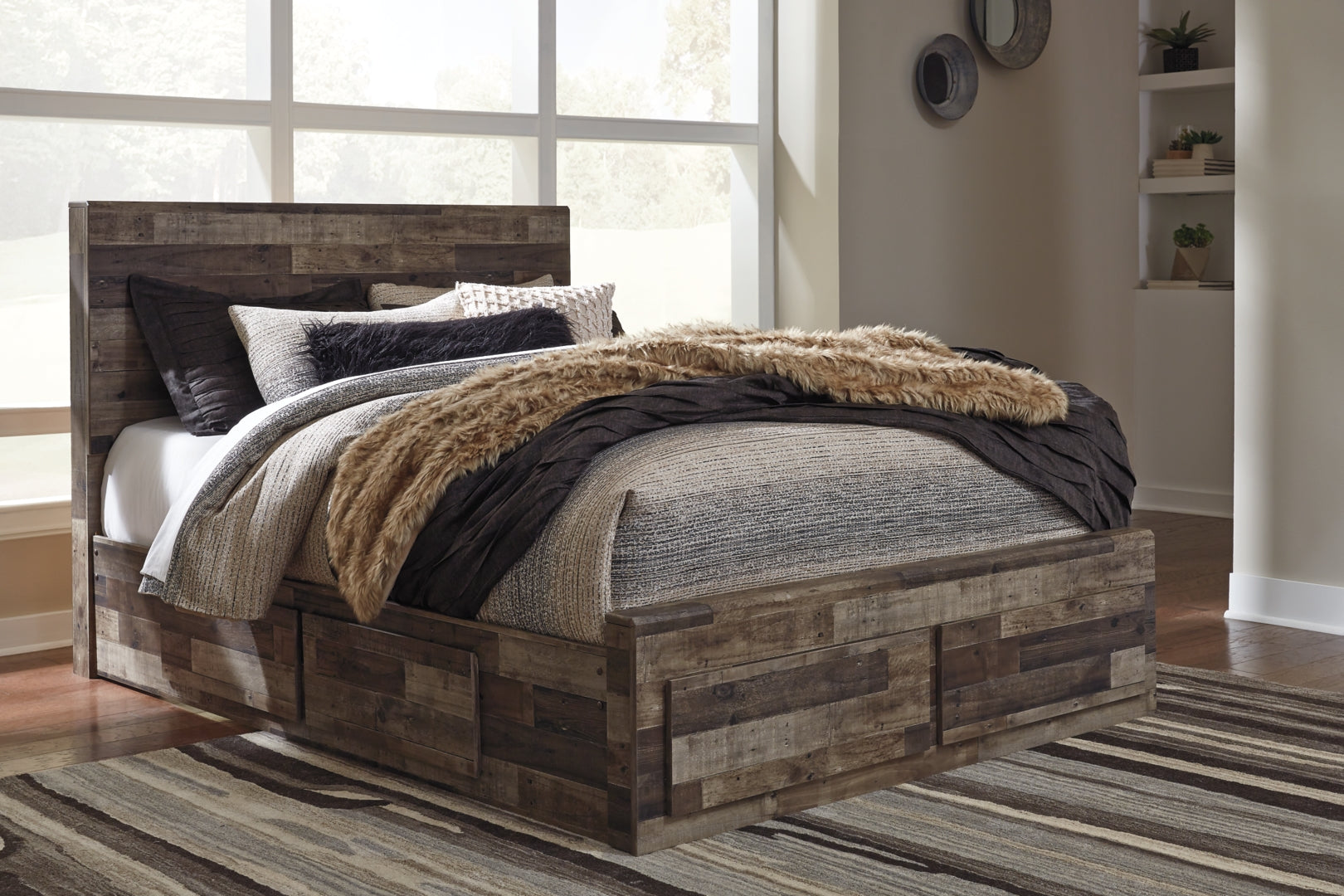 Derekson Panel Bed with Storage Drawers