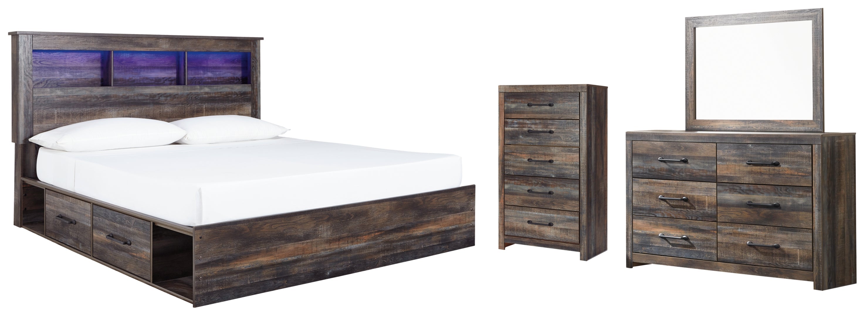 Drystan King Bookcase Bedroom Set