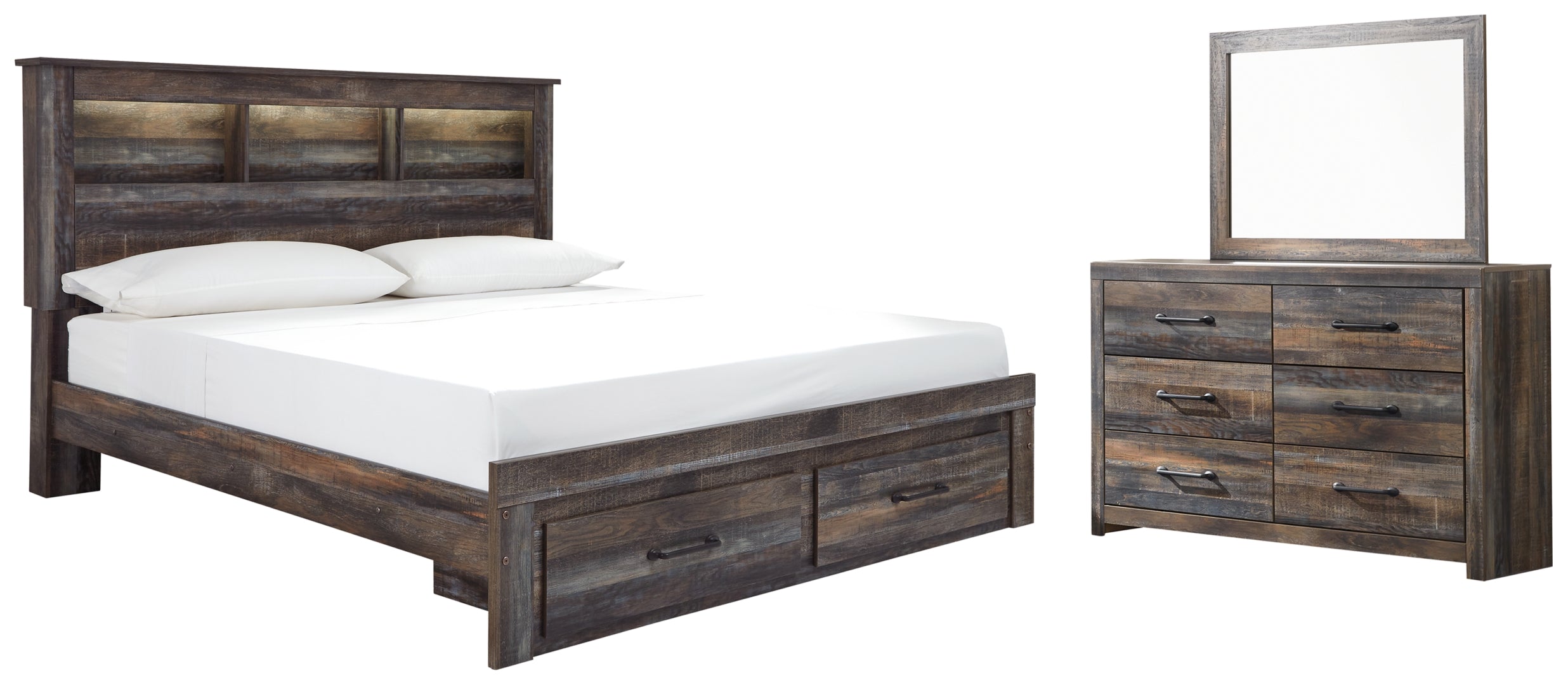 Drystan King Bookcase Bedroom Set