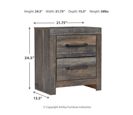 Drystan Two Drawer Night Stand