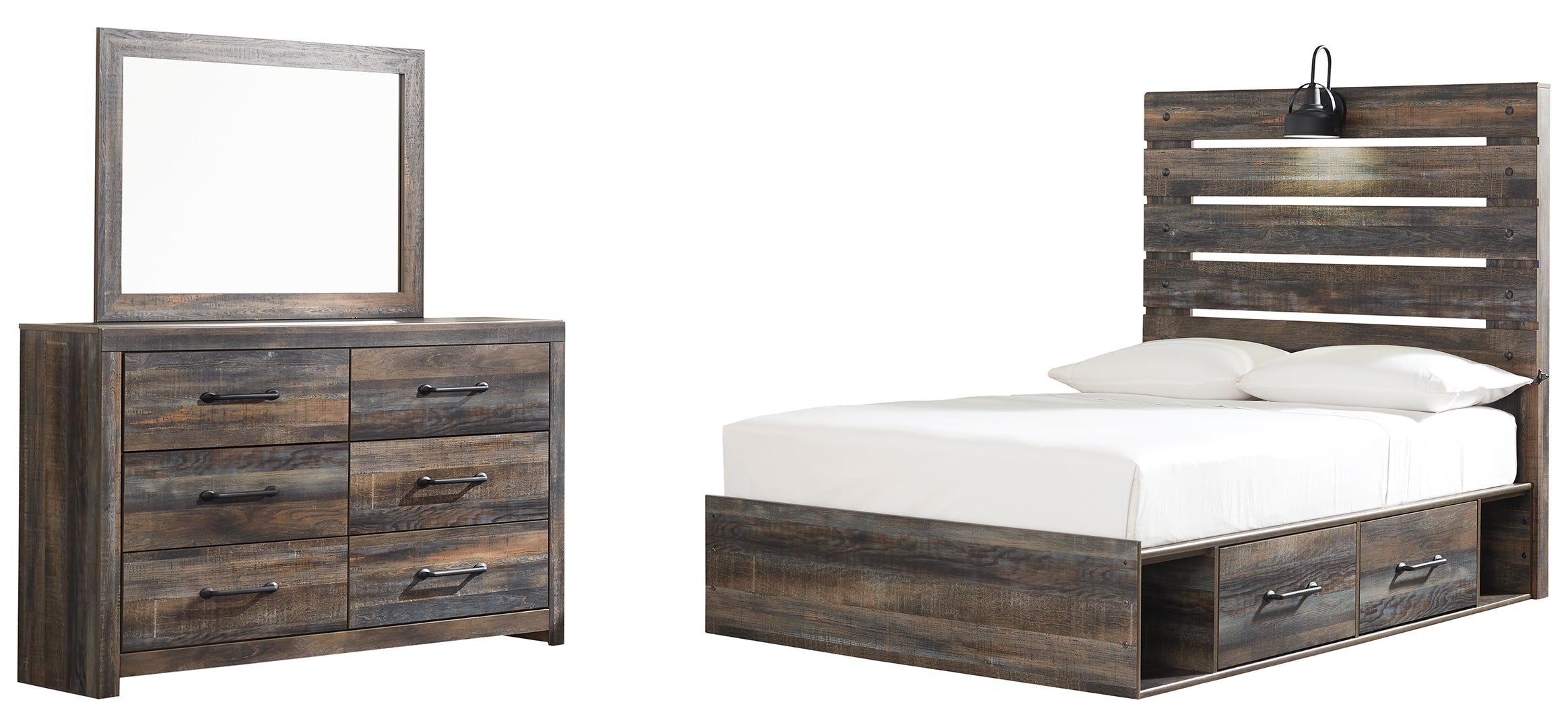 Drystan Full Bookcase Headboard Bed with Dresser