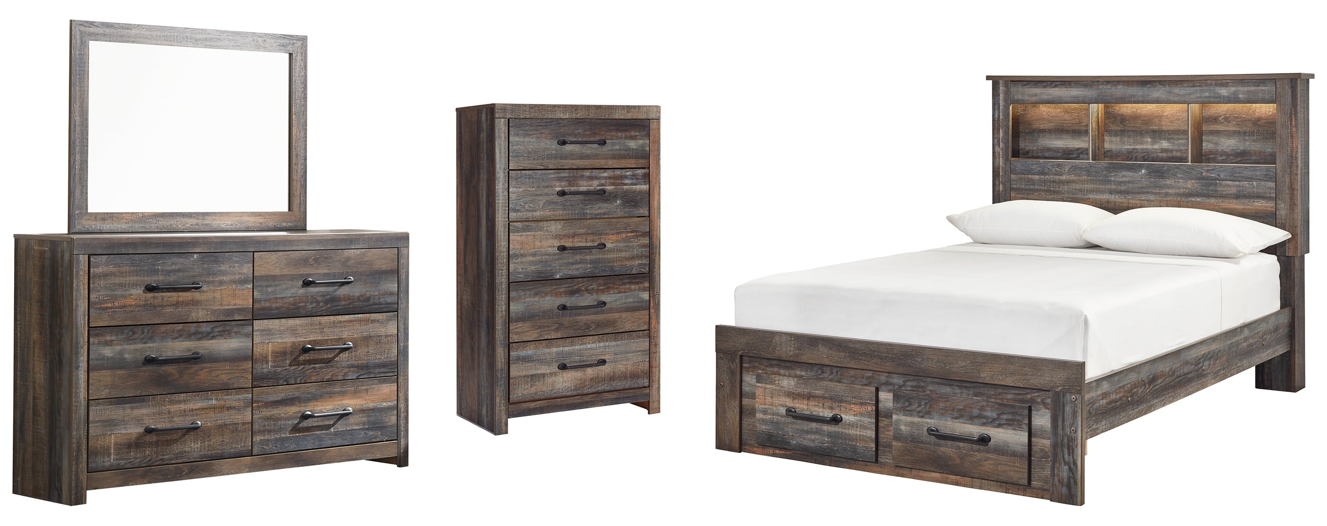 Drystan Full Bookcase Bedroom Set