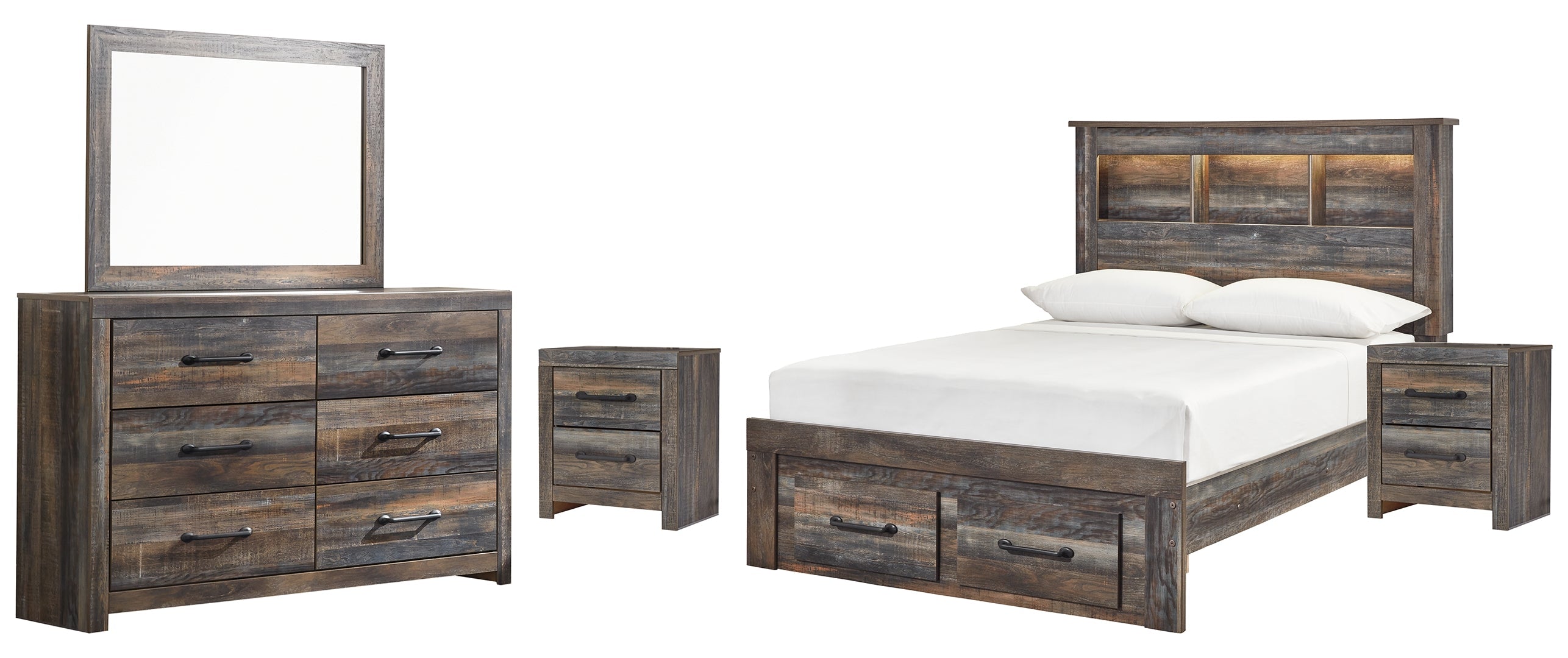 Drystan Full Bookcase Bedroom Set