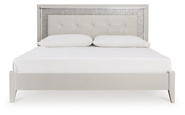 Zyniden King Upholstered Panel Bed