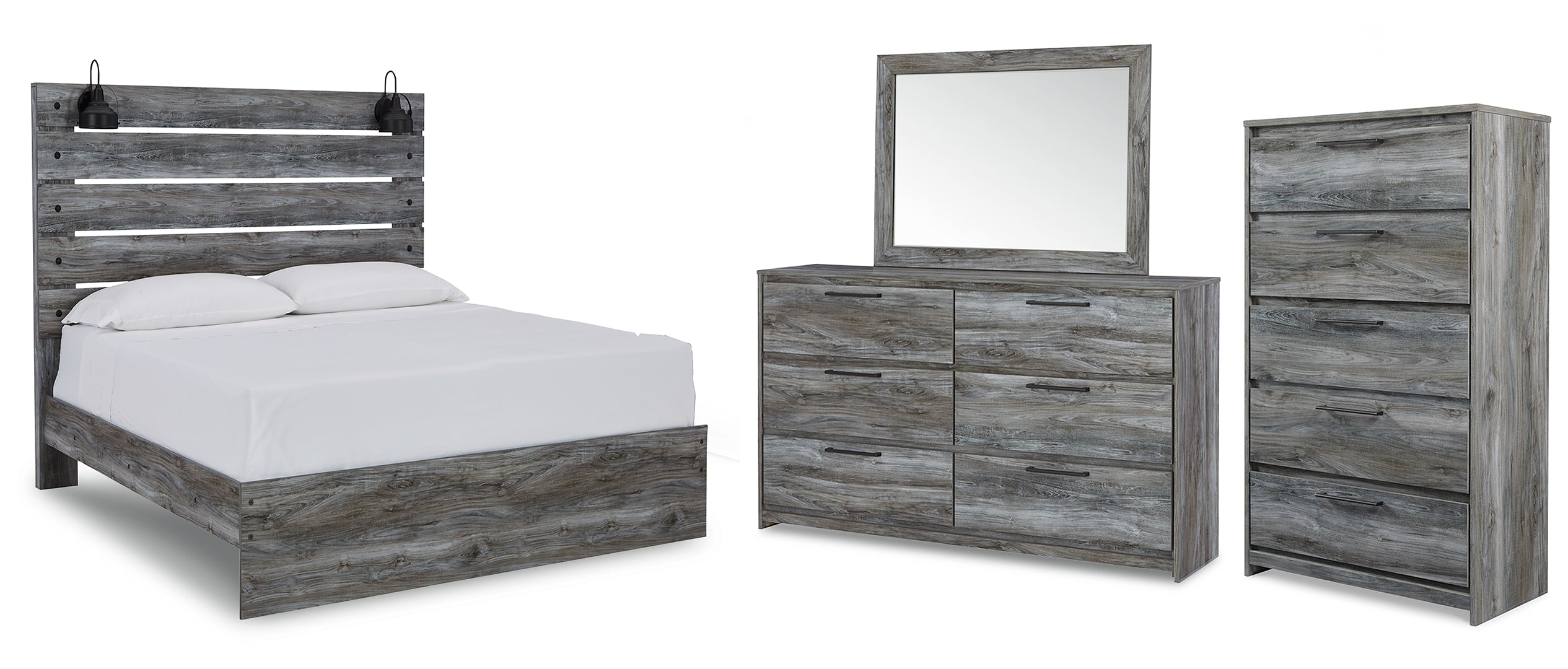 Baystorm Grey Panel Bedroom Set