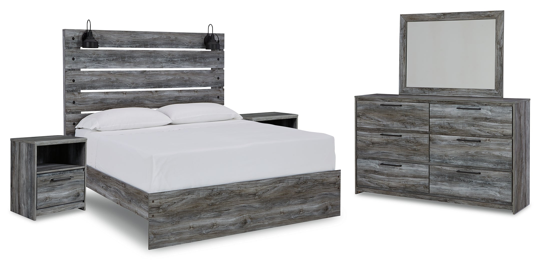 Baystorm Grey Panel Bedroom Set