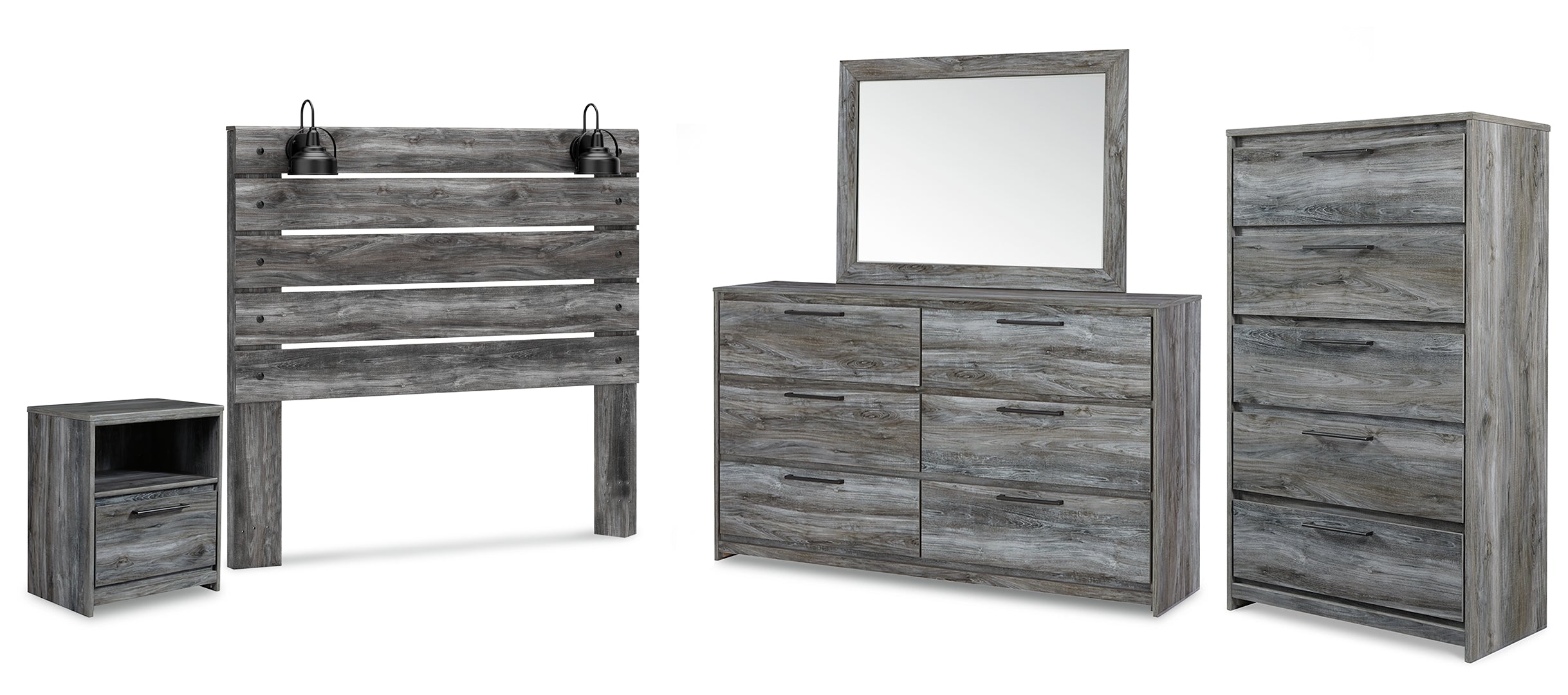 Baystorm Grey Panel Bedroom Set