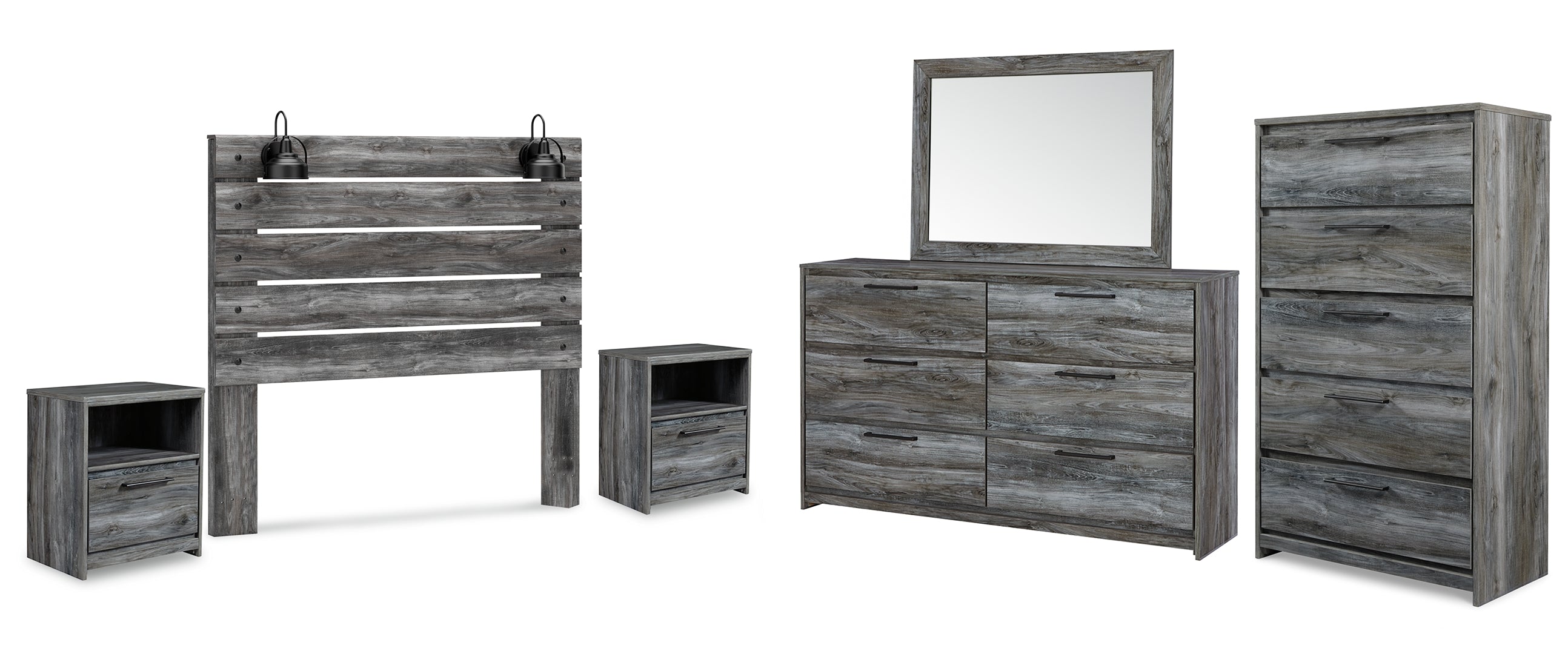 Baystorm Grey Panel Bedroom Set
