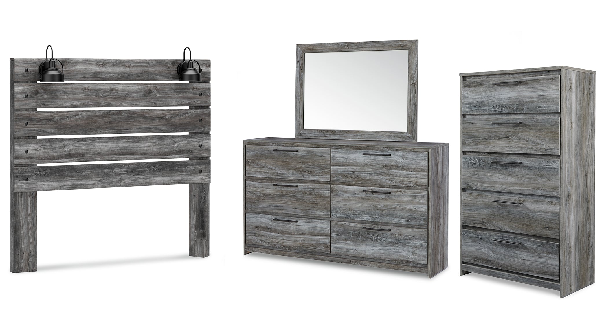 Baystorm Grey Panel Bedroom Set