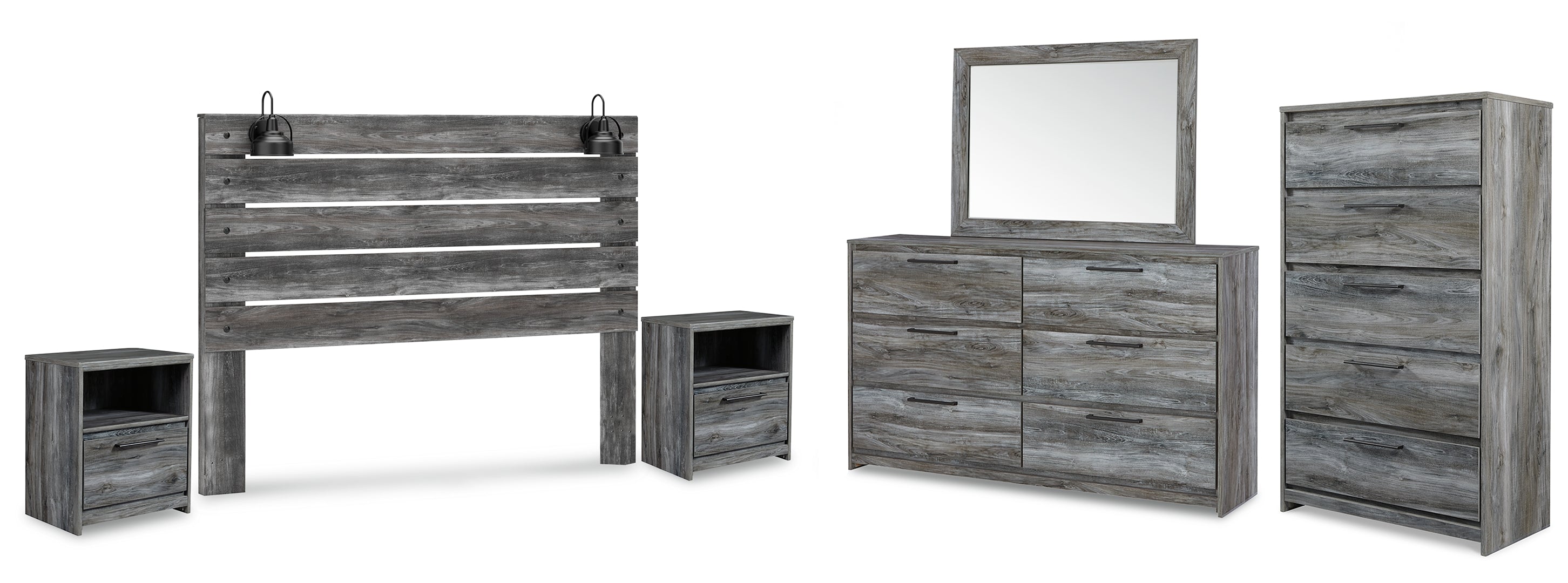 Baystorm Grey Panel Bedroom Set