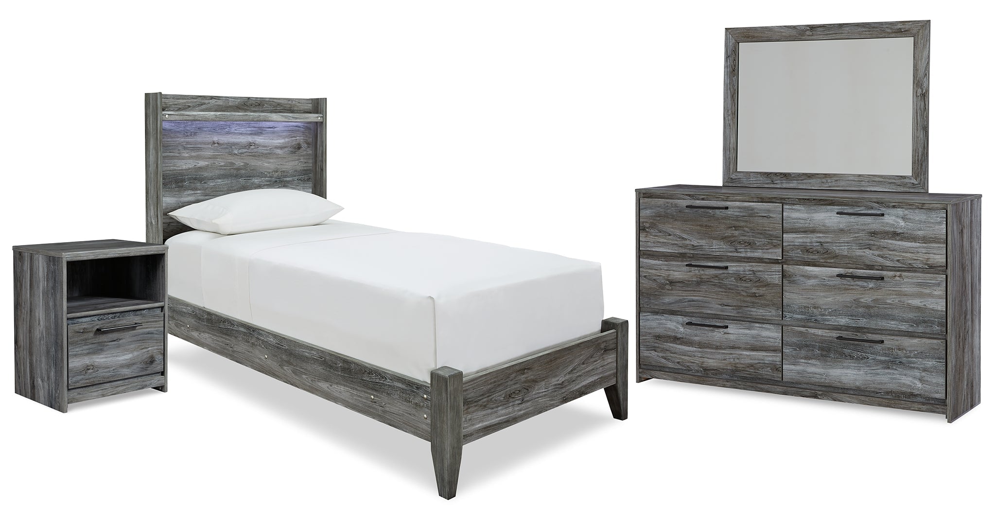 Baystorm Grey Panel Bedroom Set