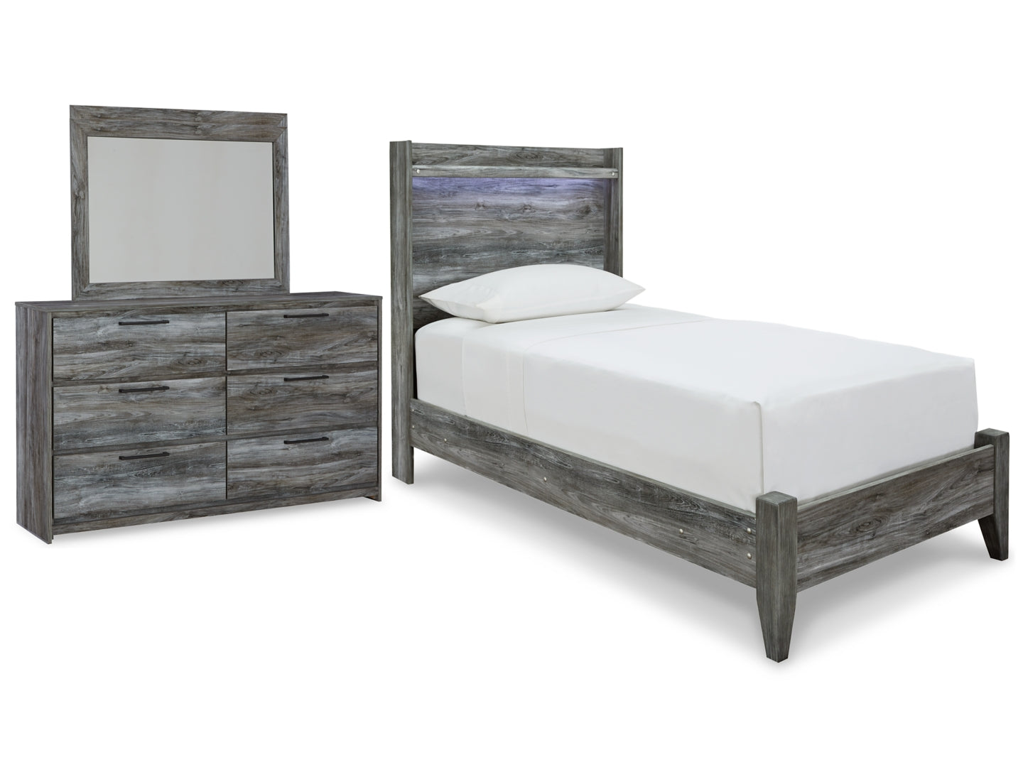 Baystorm Grey Panel Bedroom Set
