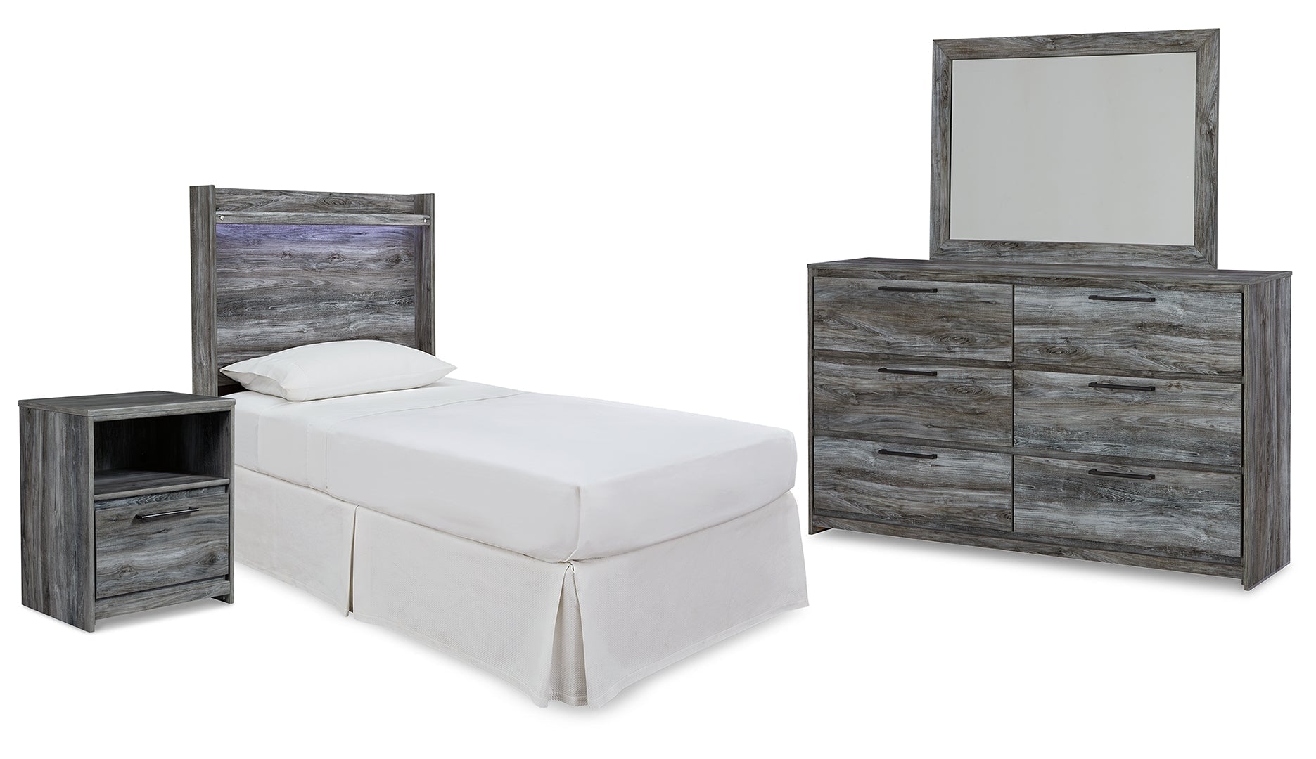 Baystorm Grey Panel Bedroom Set