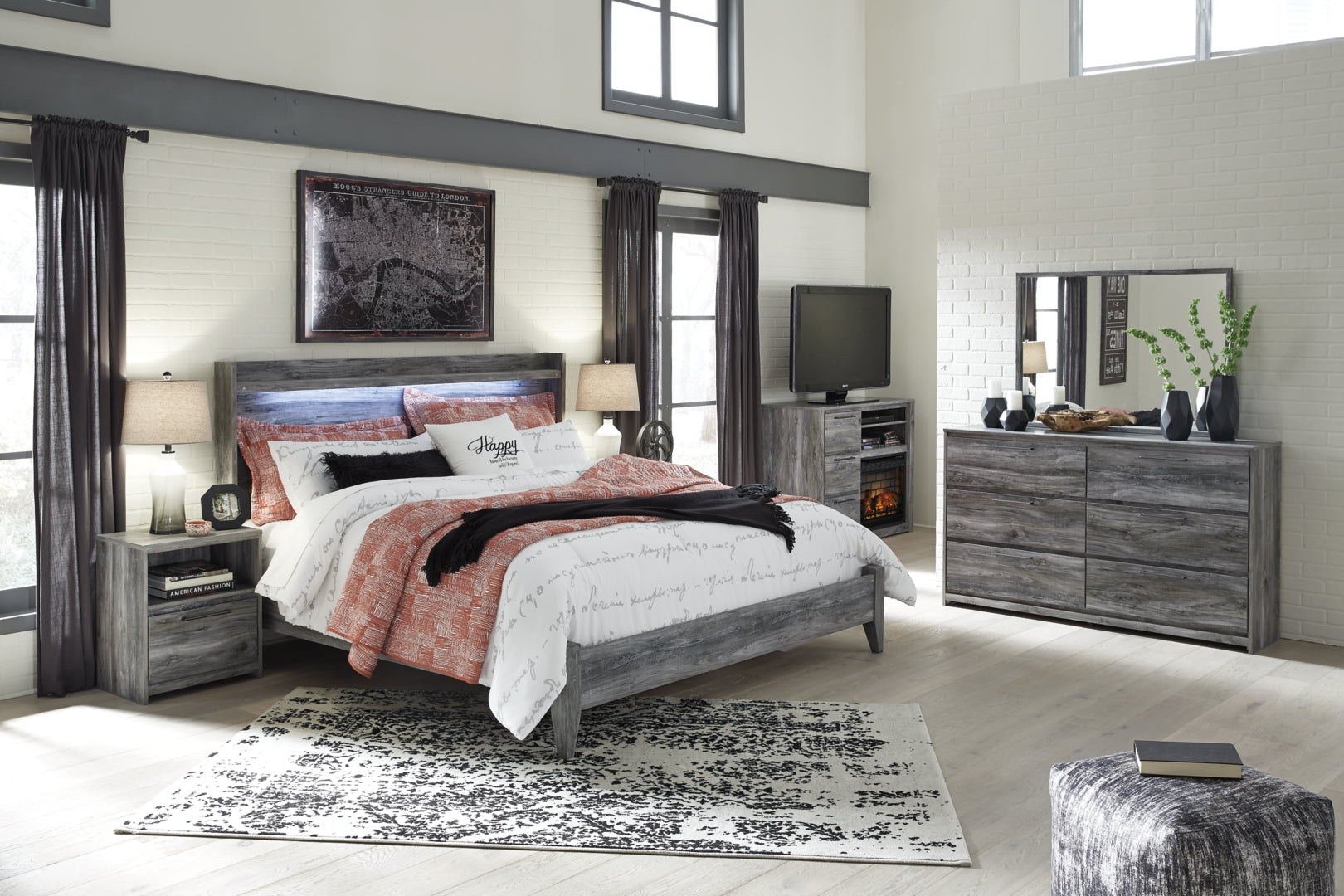 Baystorm Grey Bedroom Set