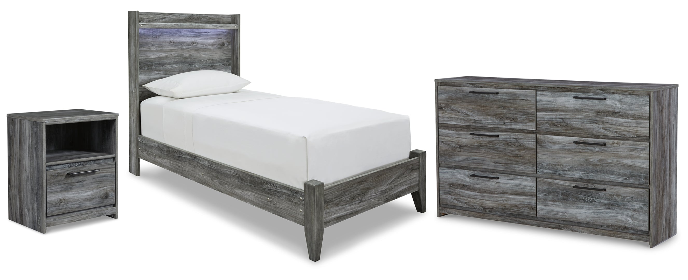 Baystorm Grey Panel Bedroom Set