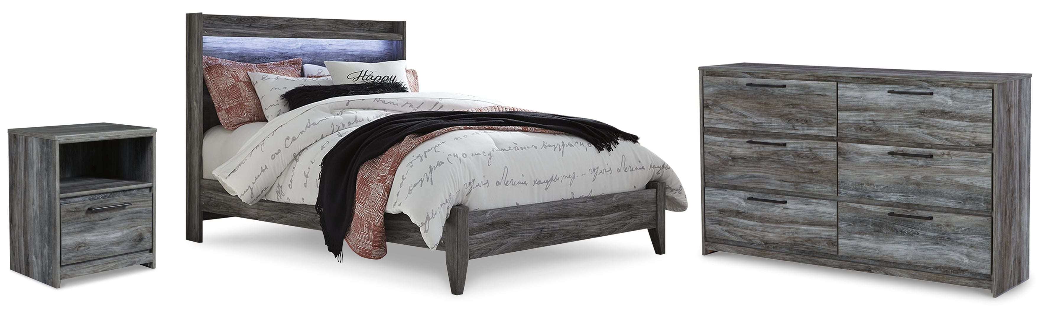 Baystorm Grey Panel Bedroom Set