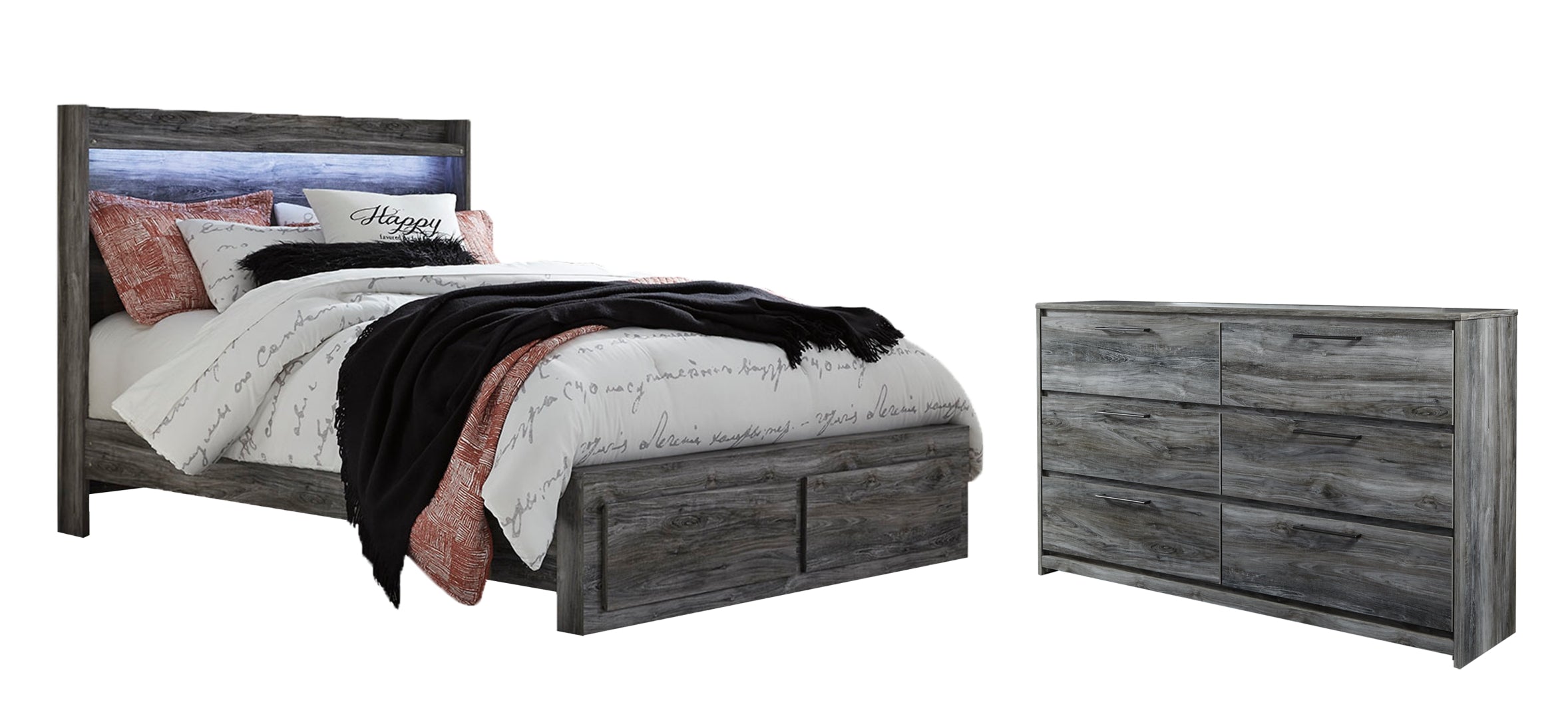 Baystorm Grey Panel Bedroom Set