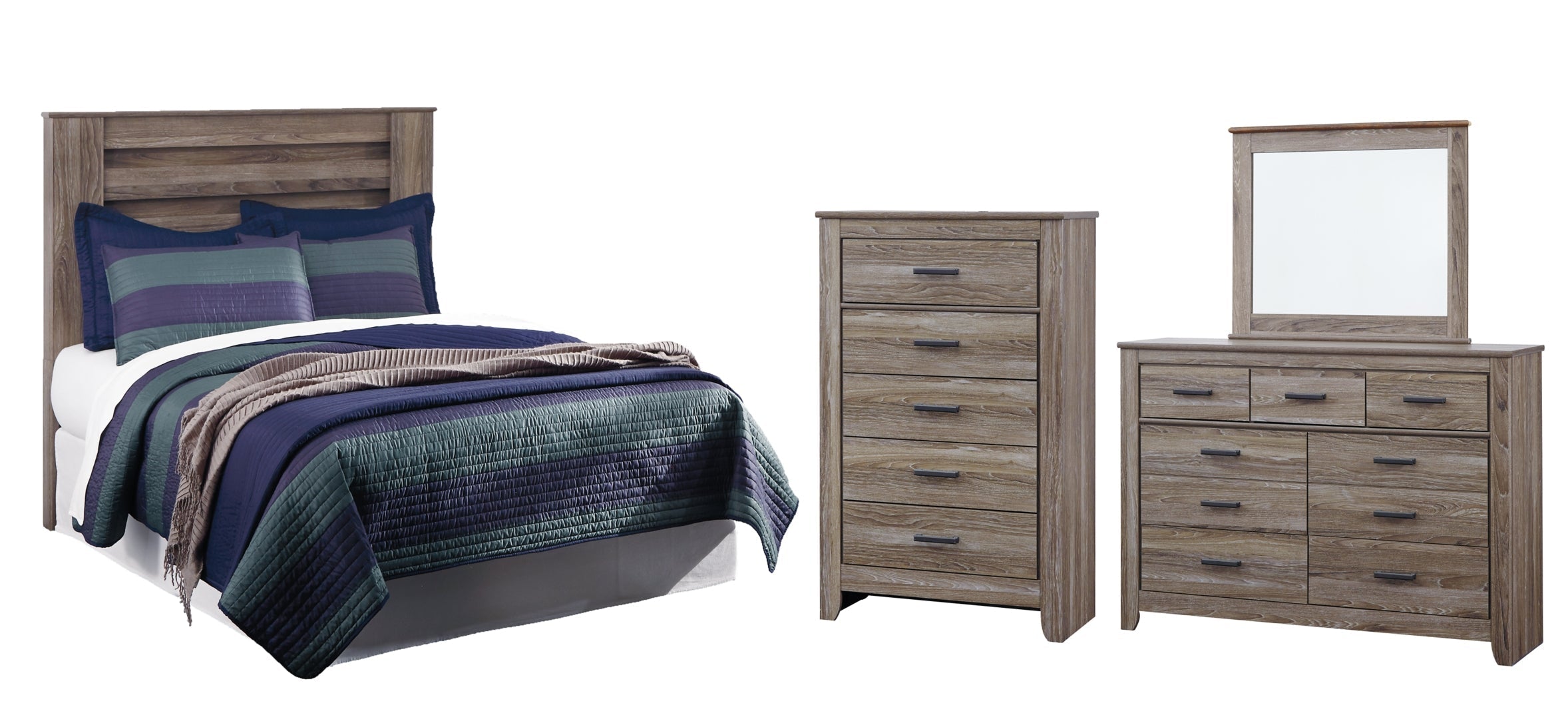 Zelen Brown Panel Bedroom Set