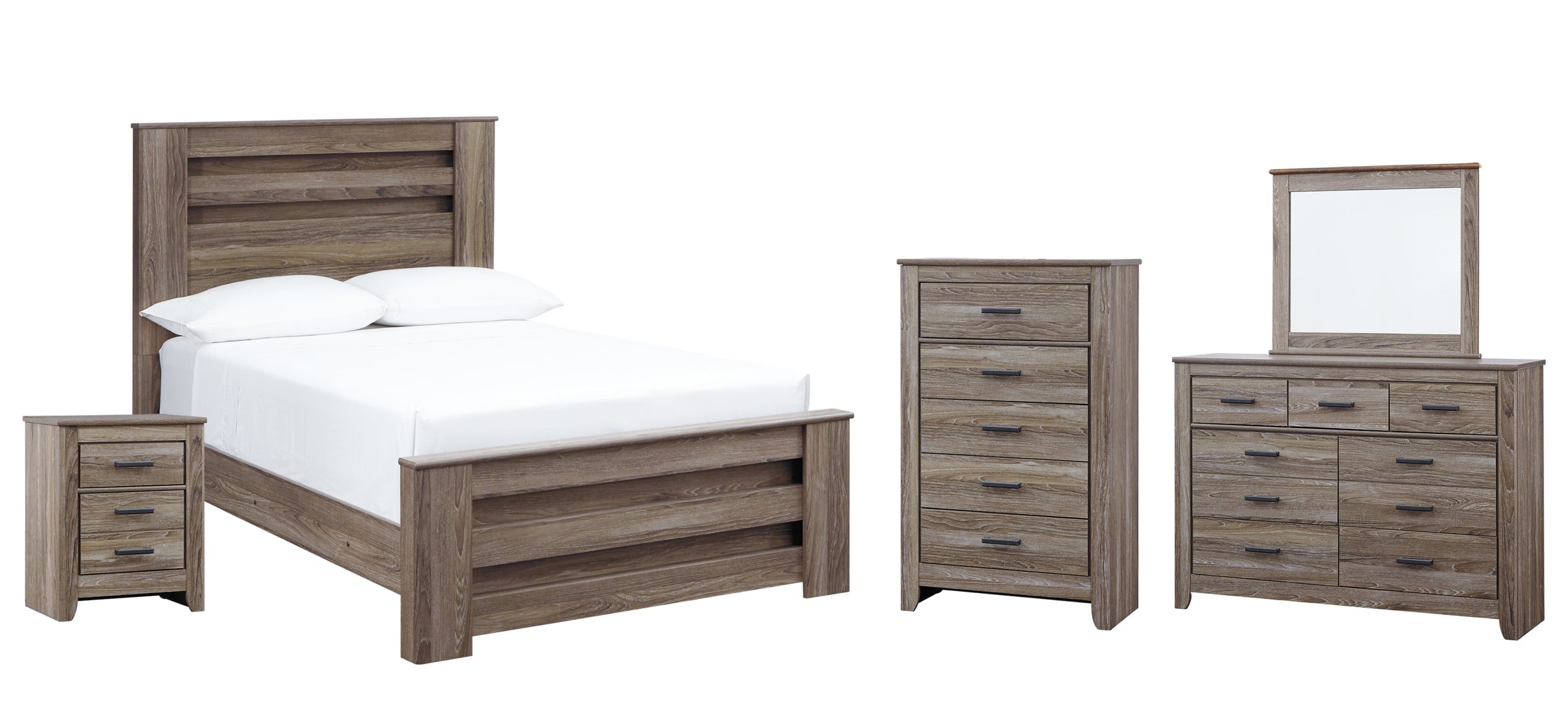 Zelen Brown Panel Bedroom Set