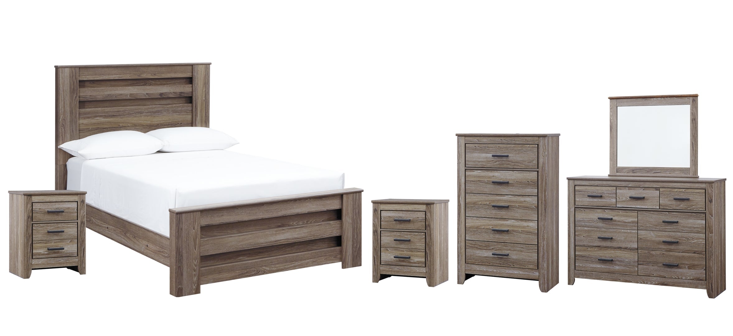 Zelen Brown Panel Bedroom Set