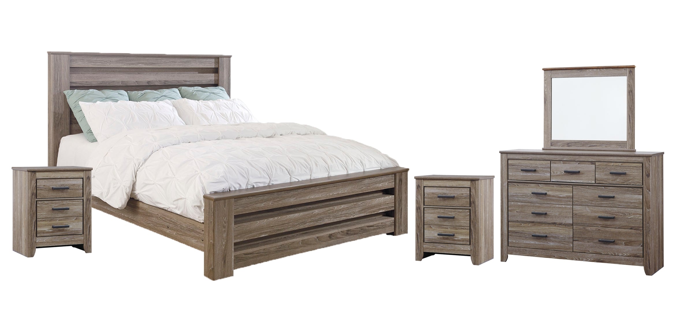Zelen Brown Panel Bedroom Set