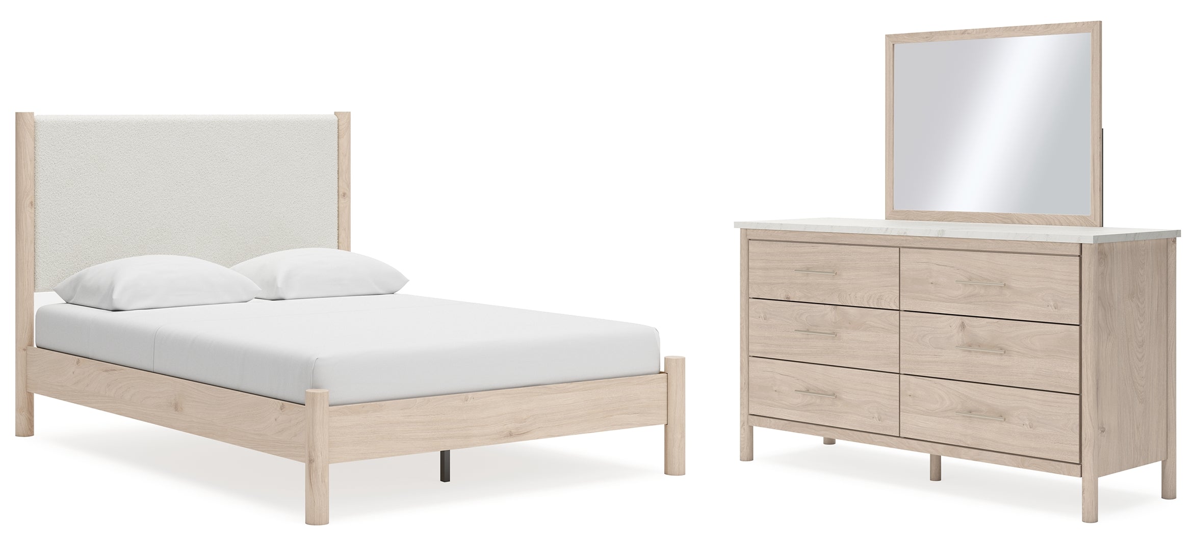 Cadmori Grey Upholstered Bedroom Set