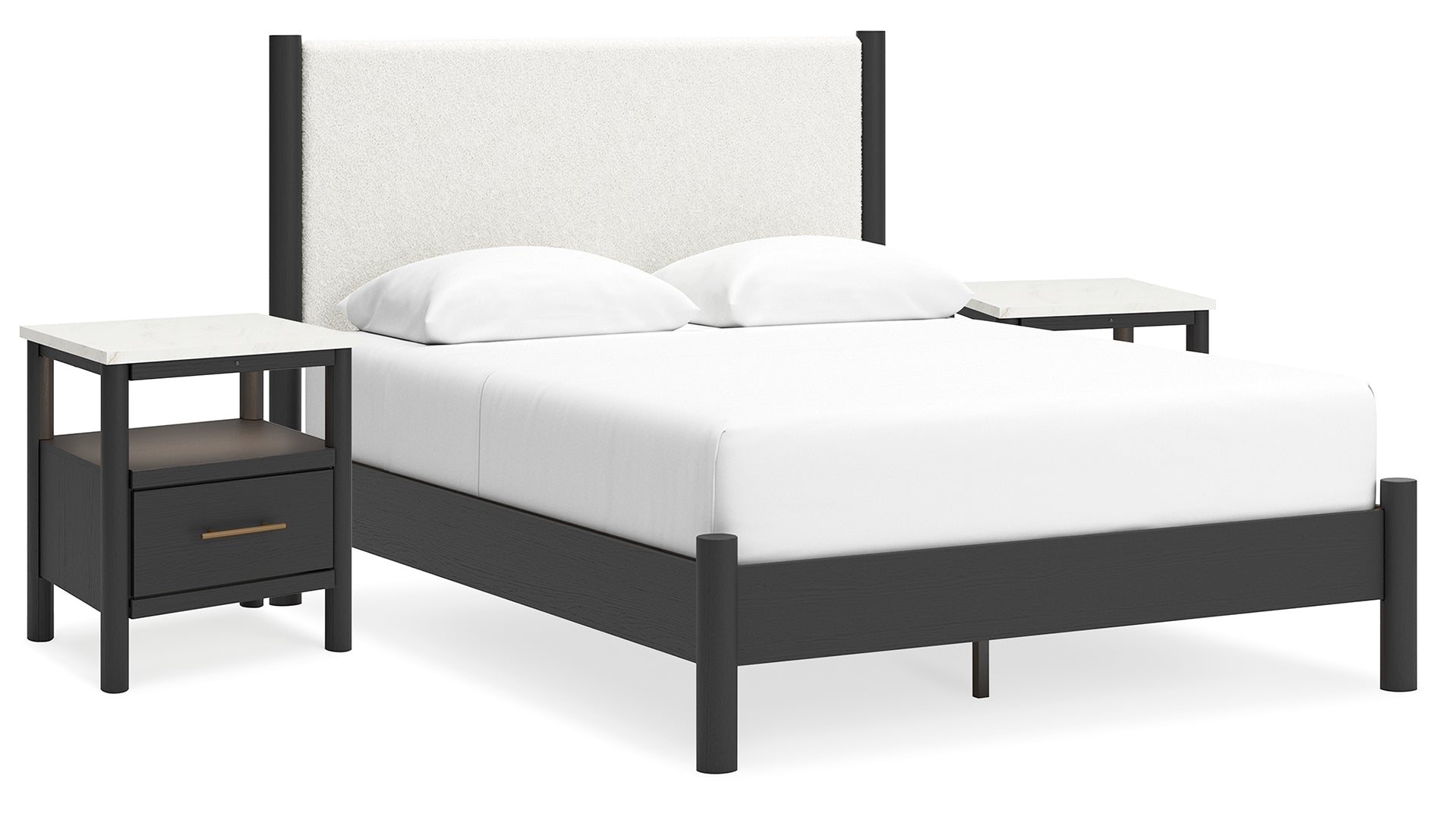 Cadmori Grey Upholstered Bedroom Set