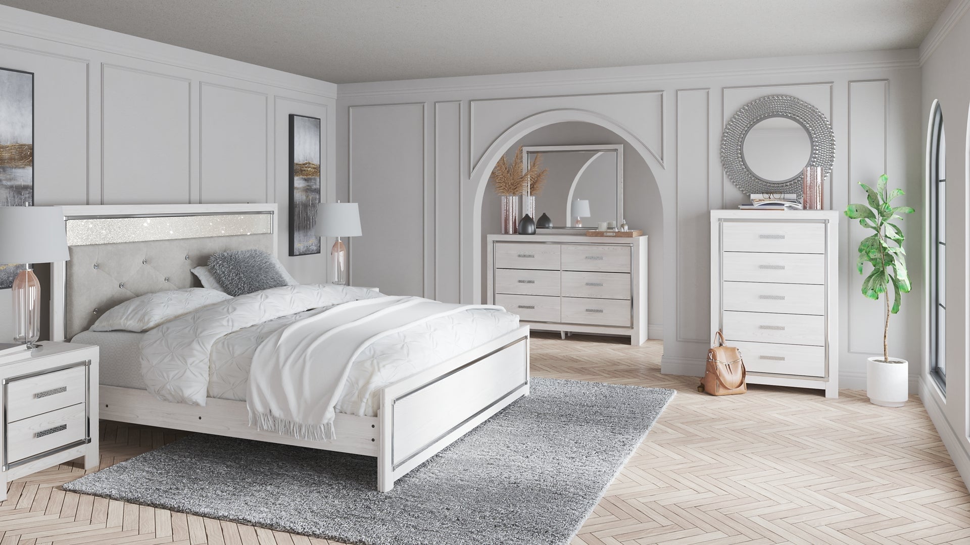 Altra White Panel Bedroom Set