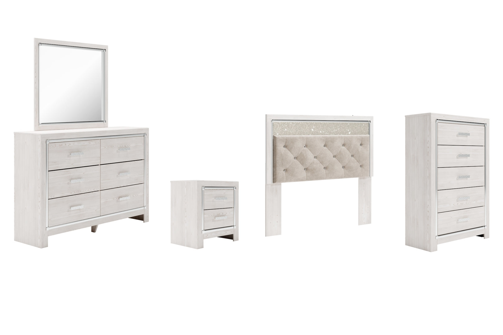 Altyra Panel Headboard Bed with Dresser