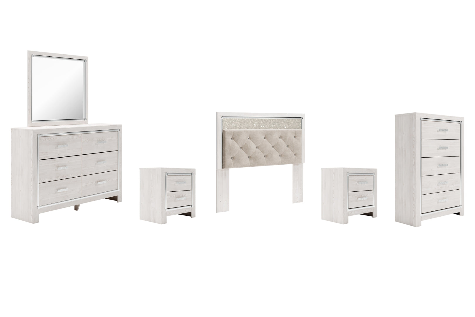 Altyra Panel Headboard Bed with Dresser