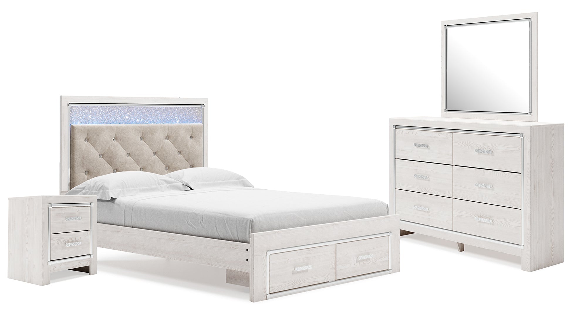 Altyra Panel Headboard Bed with Dresser