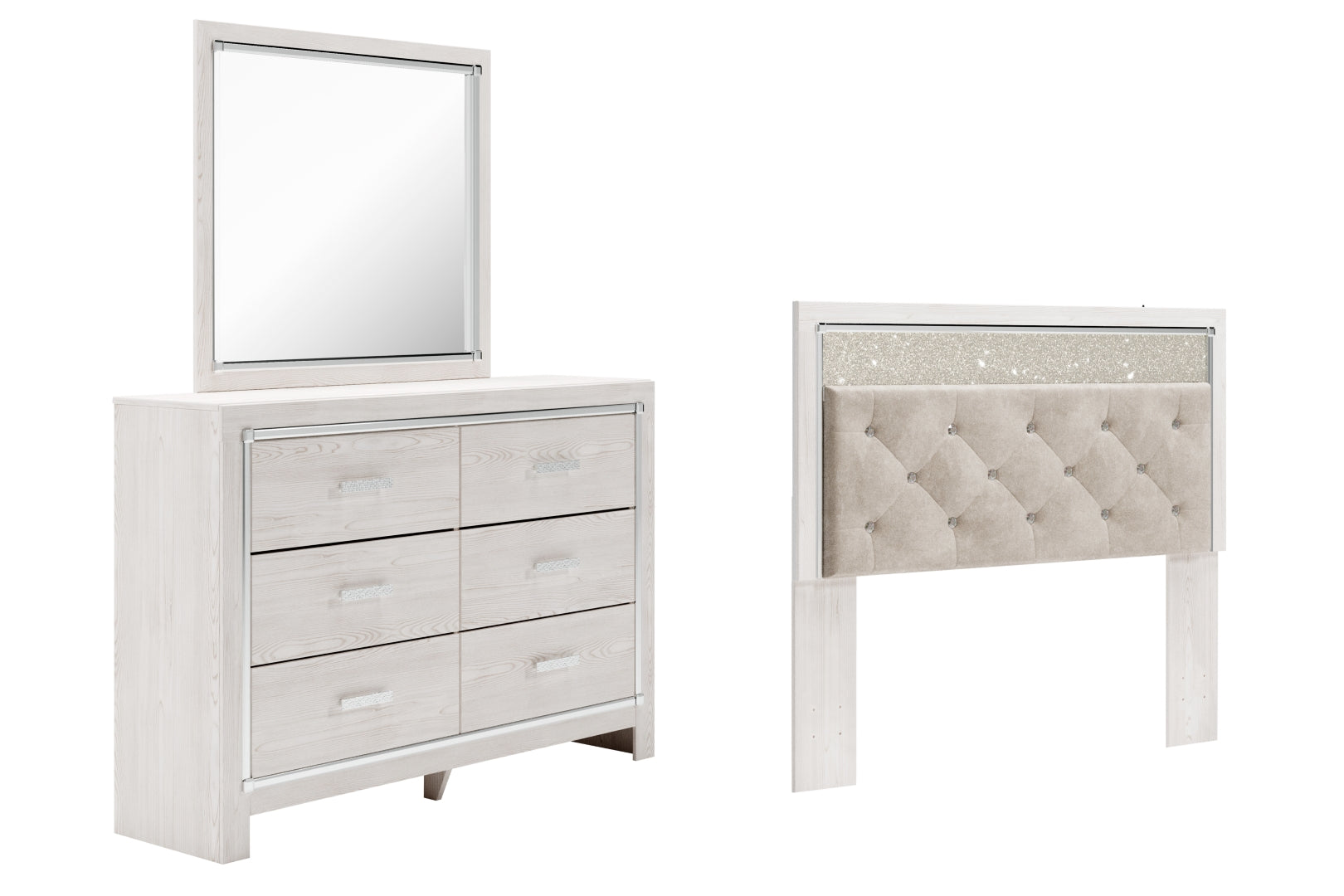 Altyra Panel Headboard Bed with Dresser