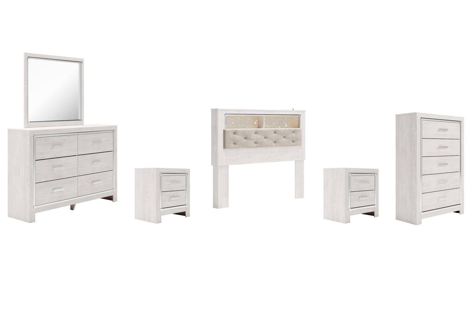 Altyra Panel Bookcase Bedroom Set