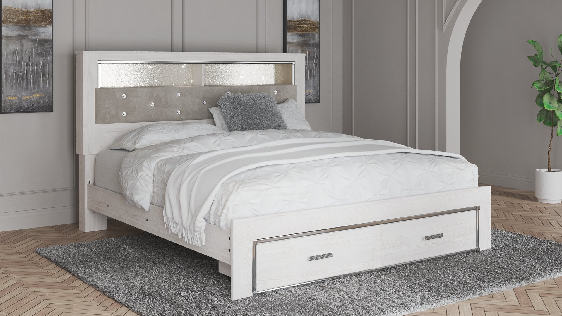 Altyra Panel Bookcase Bed