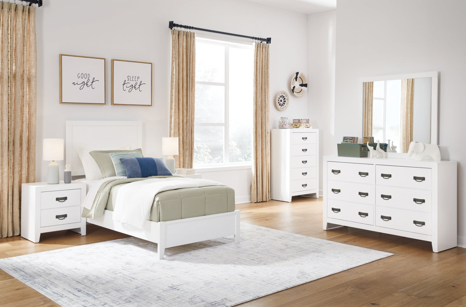 Binterglen White Panel Bedroom Set