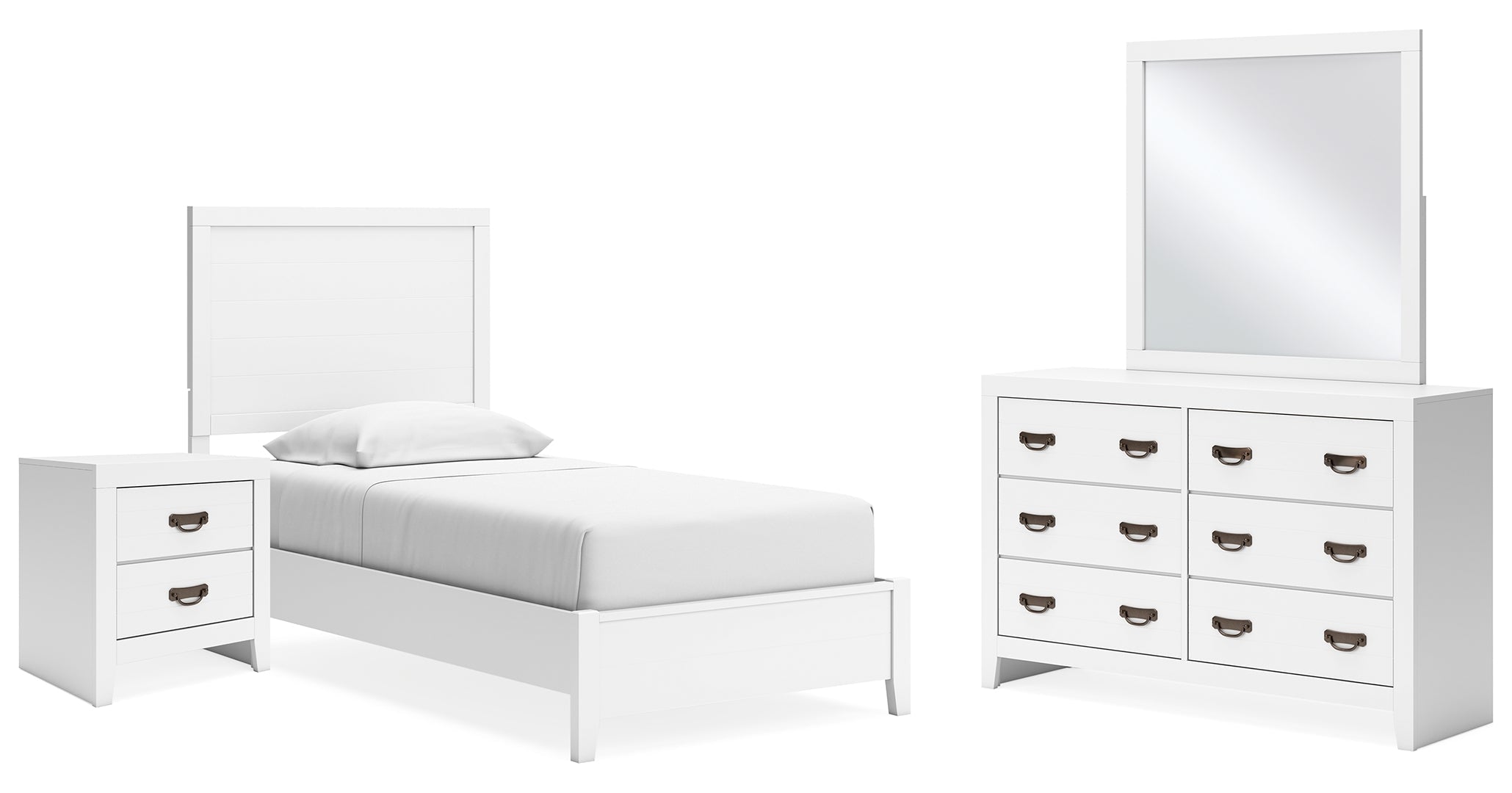 Binterglen White Panel Bedroom Set