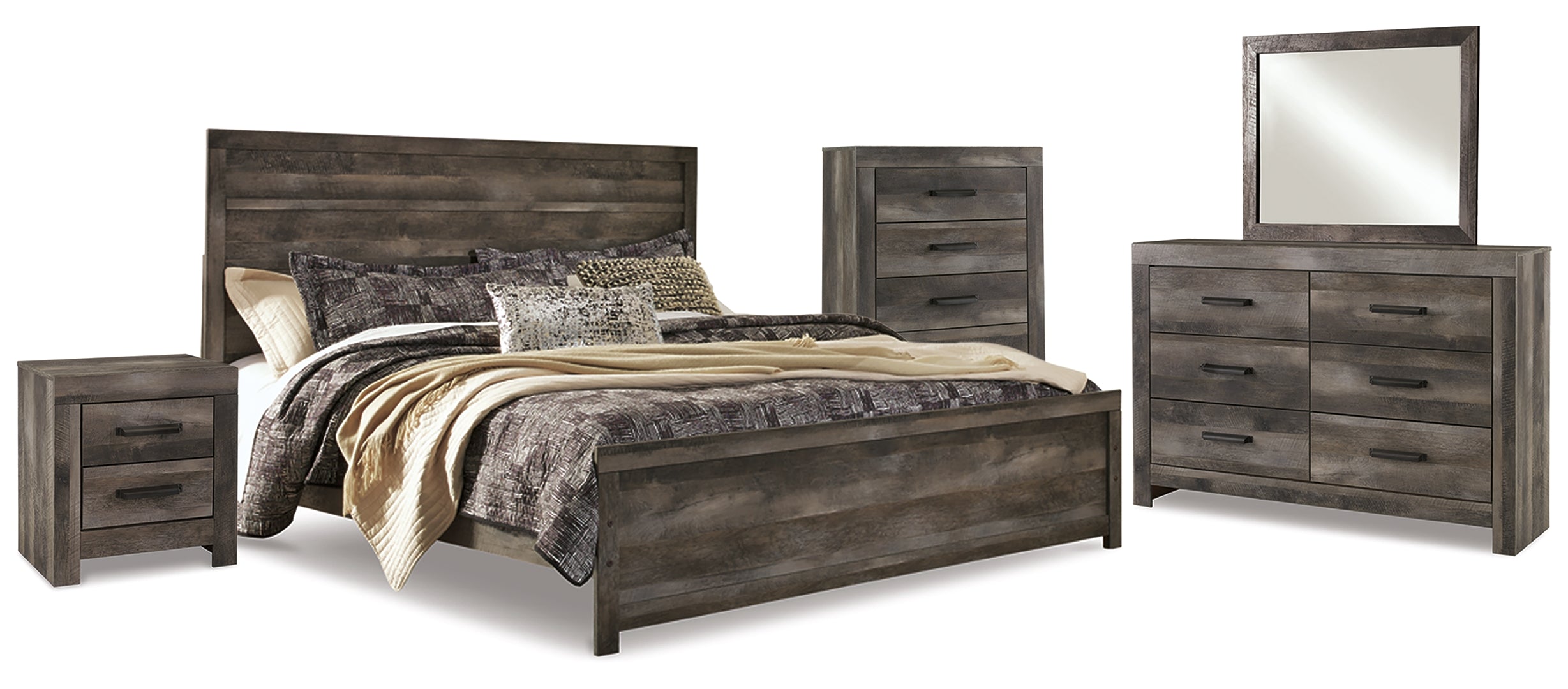 Wynnlow Grey Crossbuck Panel Bedroom Set