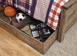 Trinell Bookcase Bed with 2 Storage Drawers